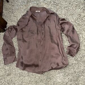 Maurices Mauve Button Down Shirt
